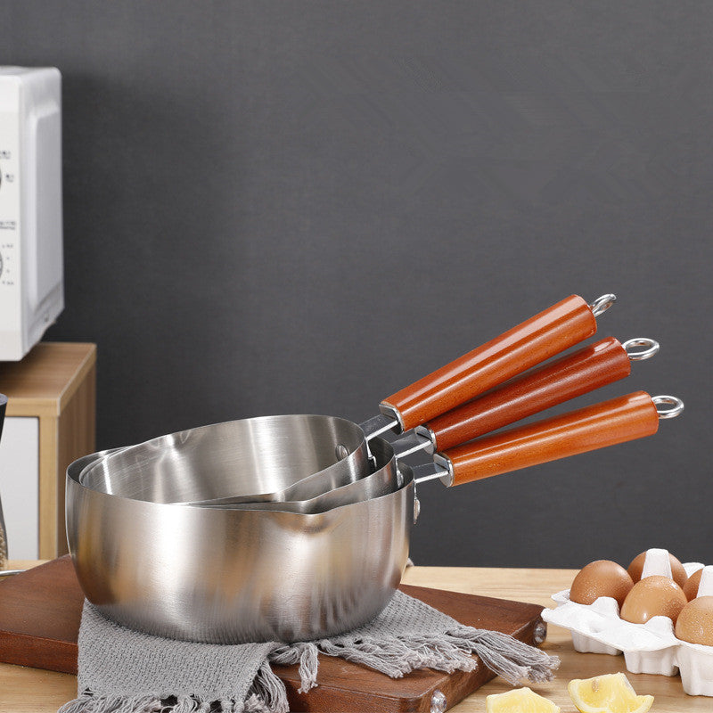 Stainless Steel Nonstick Small Milk Pot with Integrated Design