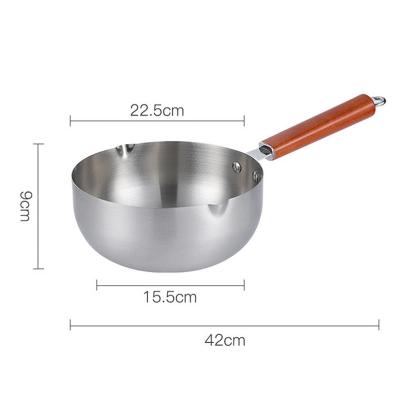 Stainless Steel Nonstick Small Milk Pot with Integrated Design