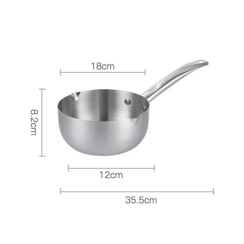 Stainless Steel Nonstick Small Milk Pot with Integrated Design