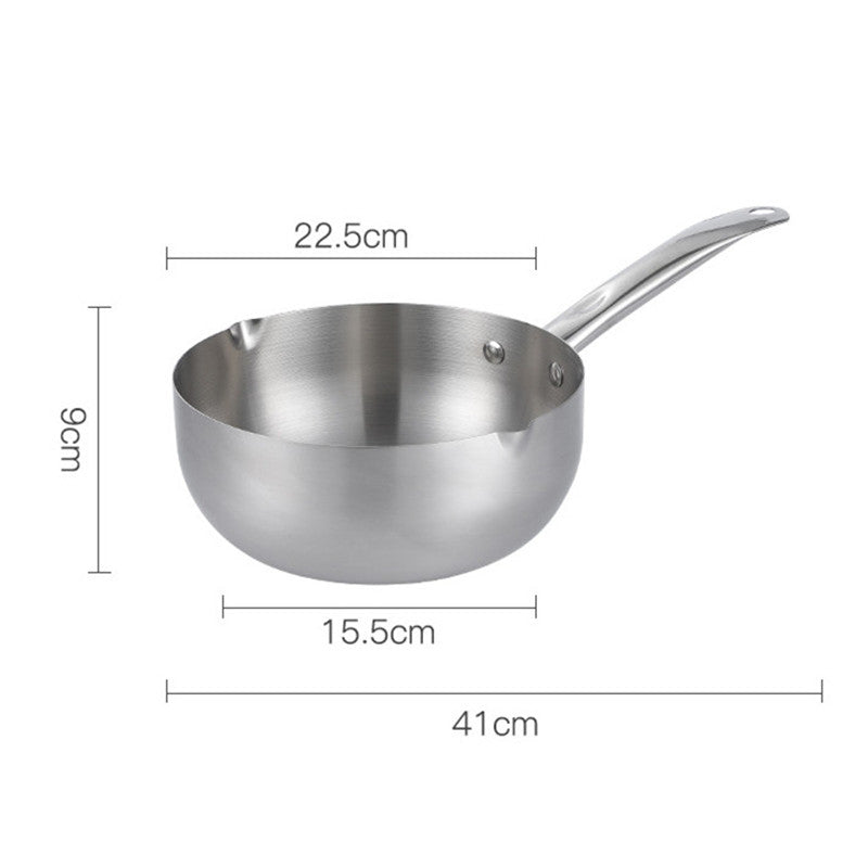 Stainless Steel Nonstick Small Milk Pot with Integrated Design