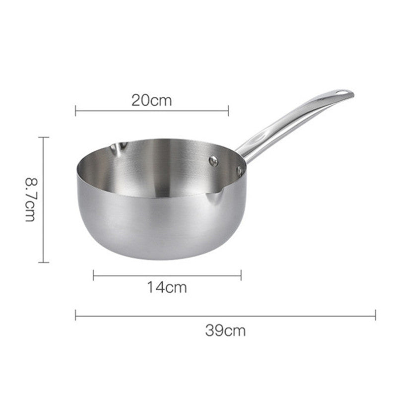 Stainless Steel Nonstick Small Milk Pot with Integrated Design